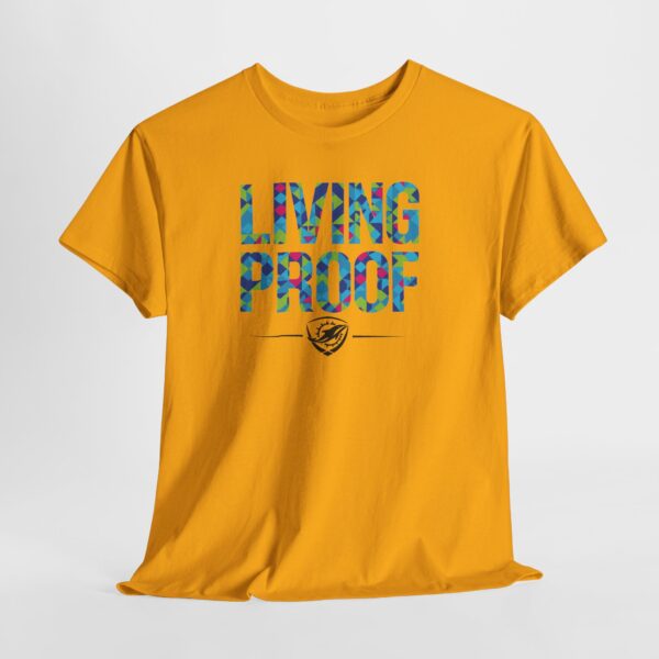 Living Proof T Shirt – Bold Multicolor Graphic Cotton Tee