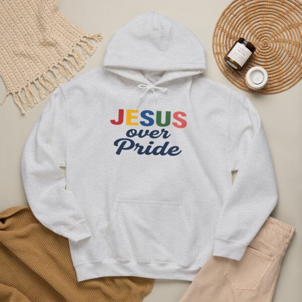 Jesus Over Pride Hoodie – Christian Faith Pullover