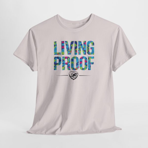 Living Proof T Shirt – Bold Multicolor Graphic Cotton Tee