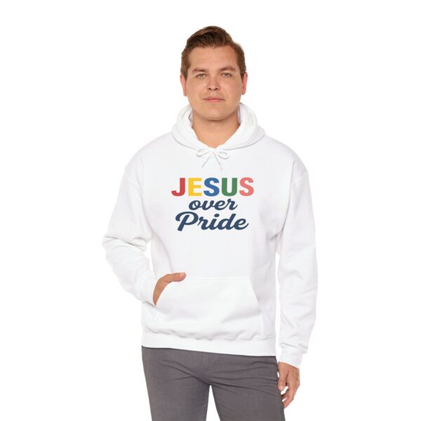 Jesus Over Pride Hoodie – Christian Faith Pullover