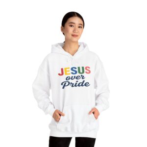 Jesus Over Pride Hoodie – Christian Faith Pullover