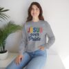 Jesus Over Pride Sweatshirt – White Faith-Inspired Crewneck