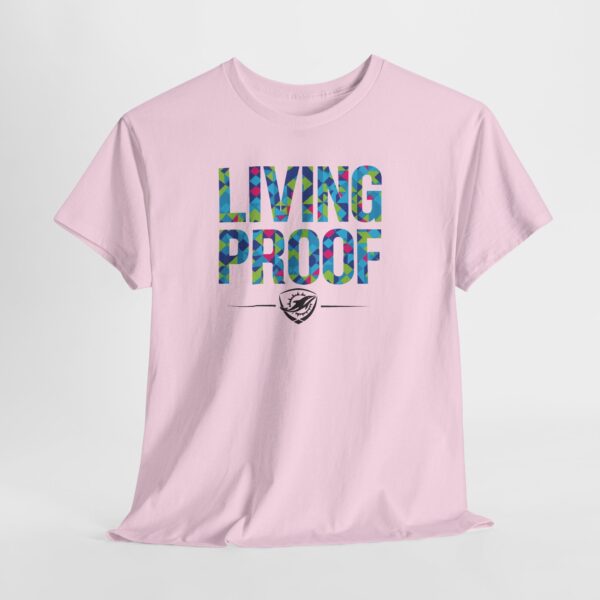 Living Proof T Shirt – Bold Multicolor Graphic Cotton Tee